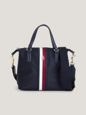 Signature Recycled Small Tote | BLUE | Tommy Hilfiger