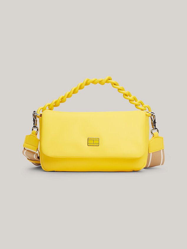 yellow city chunky chain small crossover bag for women tommy jeans