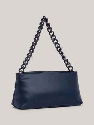 blue city kleine schultertasche mit klobiger kette für damen - tommy jeans