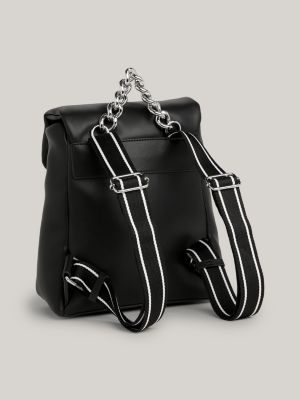 Black discount chain backpack