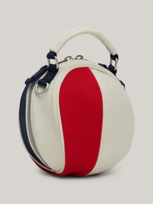 beige heritage ballförmige tasche für damen - tommy jeans