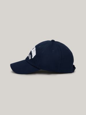 blue logo appliqué baseball cap for women tommy jeans