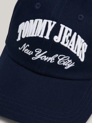 blue logo appliqué baseball cap for women tommy jeans