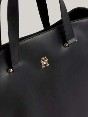 TH Modern Small Structured Tote Black Tommy Hilfiger