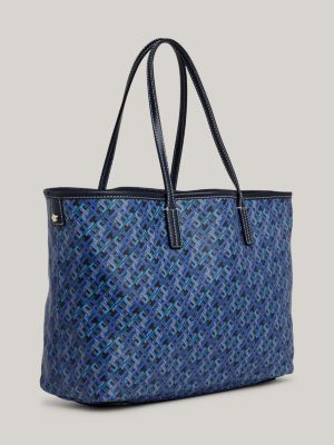 TH Monoplay Removable Laptop Pouch Tote | Blue | Tommy Hilfiger