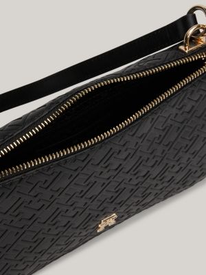 Small Patent Shoulder Bag | Black | Tommy Hilfiger 