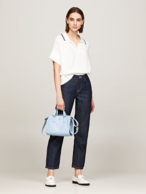 Hilfiger Monotype Webbing Strap Small Tote | Blue | Tommy Hilfiger