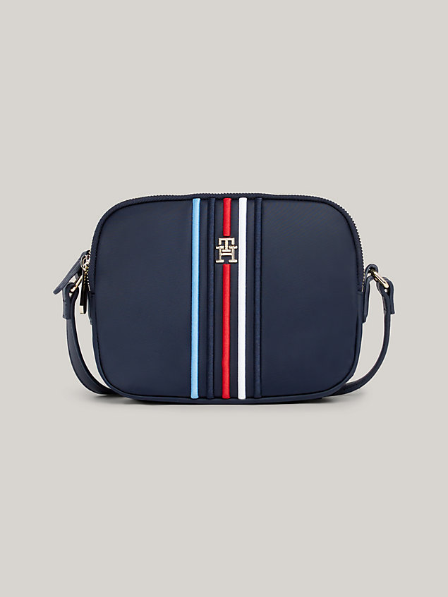 blue small multicolour stripe crossover bag for women tommy hilfiger