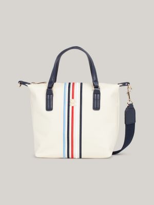 Signature TH Monogram Small Tote | Beige | Tommy Hilfiger