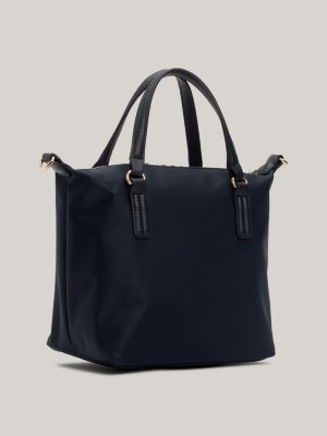 Signature TH Monogram Small Tote | Blue | Tommy Hilfiger
