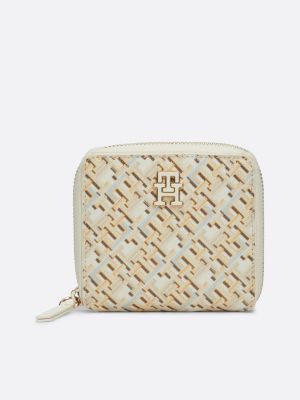 TH Monoplay Zip Around Coin Wallet Beige Tommy Hilfiger