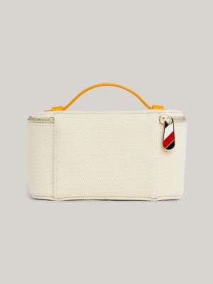 TH Monogram Small Canvas Vanity Case Beige Tommy Hilfiger