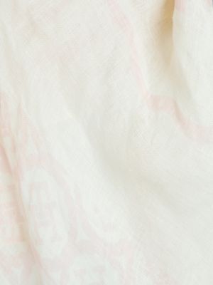 pink leinenhalstuch mit th-monogramm-stempel für damen - tommy hilfiger