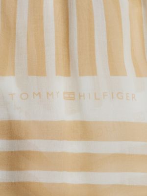 sciarpa essential a righe beige da donne tommy hilfiger