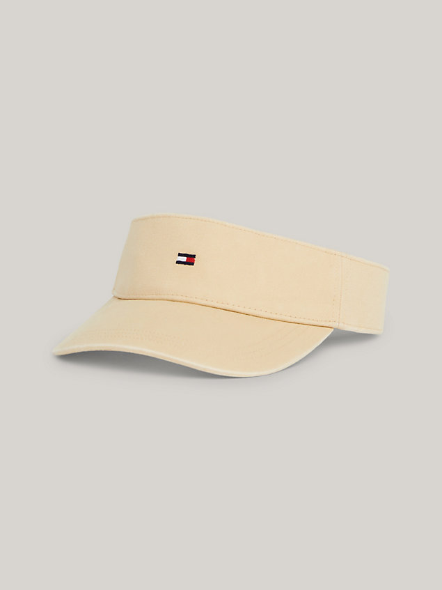 beige essential flag embroidery visor for women tommy hilfiger