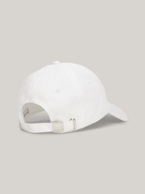 white essential baseball-cap mit flag-stickerei für damen - tommy hilfiger