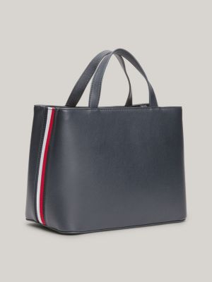 Essential handtas met signature tape Blauw Tommy Hilfiger