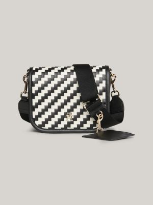 TH City Jagged Stripe Crossover Bag Black Tommy Hilfiger