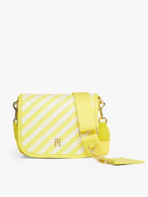 TH City Jagged Stripe Crossover Bag Yellow Tommy Hilfiger