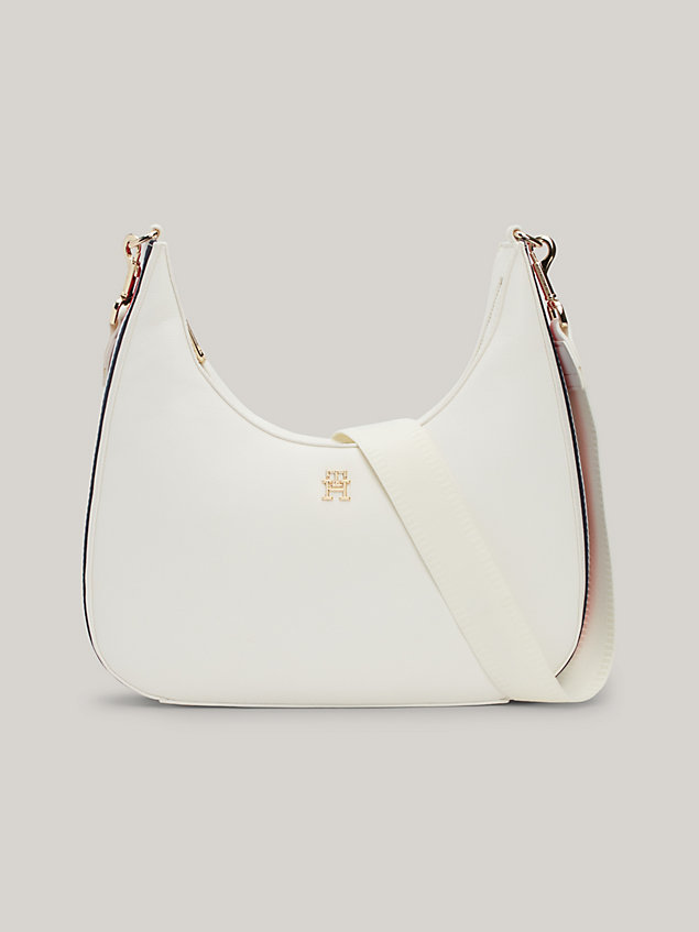 white essential webbing strap crossover bag for women tommy hilfiger