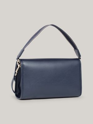 blue hilfiger monotype kleine schultertasche für damen - tommy hilfiger