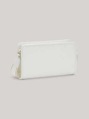 white hilfiger monotype kleine crossbody-tasche für damen - tommy hilfiger