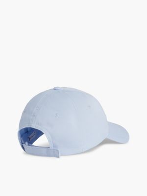 cappello con ricamo tono su tono blu da donne tommy hilfiger