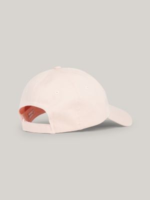 cappello con ricamo tono su tono rosa da donne tommy hilfiger