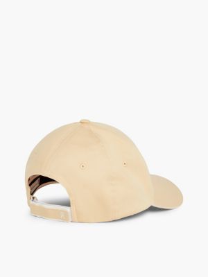 beige prep baseball-cap mit th-monogramm-stickerei für damen - tommy hilfiger