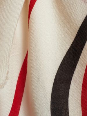 beige prep schal mit bänder-print für damen - tommy hilfiger