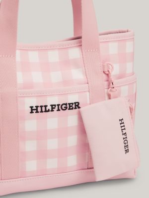 Kids Prep kleine Tote Bag mit Vichy Karo WeiB Tommy Hilfiger