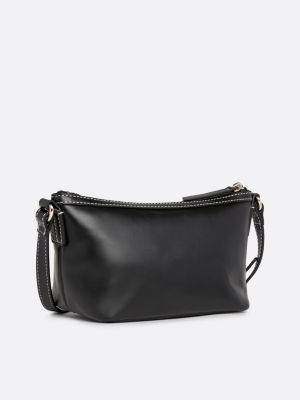 Bolso bandolera mini de piel envejecida color negro - Solohombre