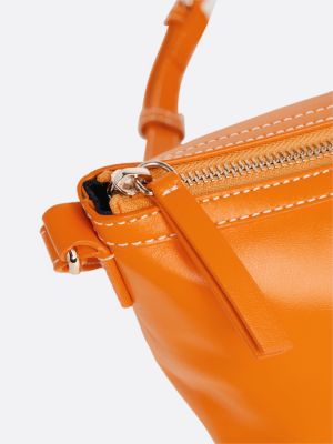 TH Monoplay Small Leather Crossover Bag Orange Tommy Hilfiger