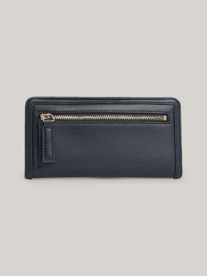 Hilfiger Monotype große flache Brieftasche | Blau | Tommy Hilfiger