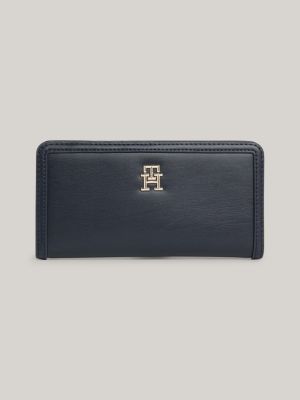 Chic TH Monogram Medium Bifold Wallet | Blue | Tommy Hilfiger