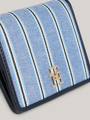 Chic Stripe Medium Bifold Wallet | Blue | Tommy Hilfiger