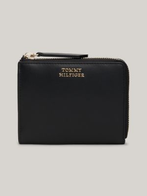 Leather Zip-Around Wallet | Black | Tommy Hilfiger