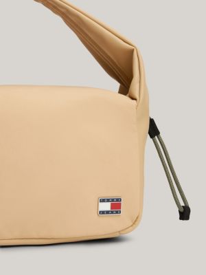 borsa con tracolla regolabile beige da donne tommy jeans