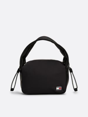 black adjustable shoulder strap crossover bag for women tommy jeans