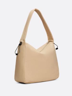 borsa a tracolla grande beige da donne tommy jeans