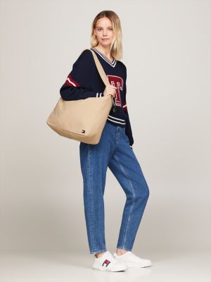 Large Utility Crossover Bag | Beige | Tommy Hilfiger