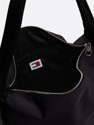 borsa a tracolla grande nero da donne tommy jeans