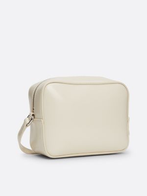 camera bag essential con tracolla beige da donne tommy jeans