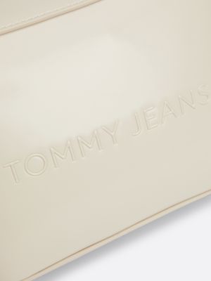 camera bag essential con tracolla beige da donne tommy jeans