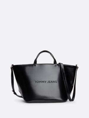 borsa tote essential piccola con logo black da donne tommy jeans