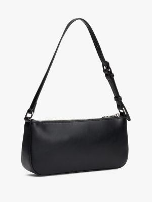 borsa essential con logo in metallo nero da donne tommy jeans