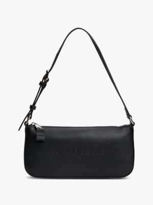 borsa essential con logo in metallo black da donne tommy jeans