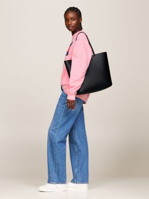 Essential Metal Logo Tote Black Tommy Hilfiger
