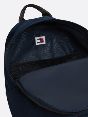 zaino essential con logo ripetuto blu da donne tommy jeans