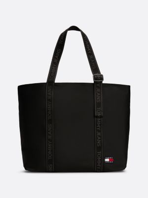 borsa tote essential con logo ripetuto black da donne tommy jeans